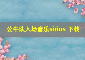 公牛队入场音乐sirius 下载